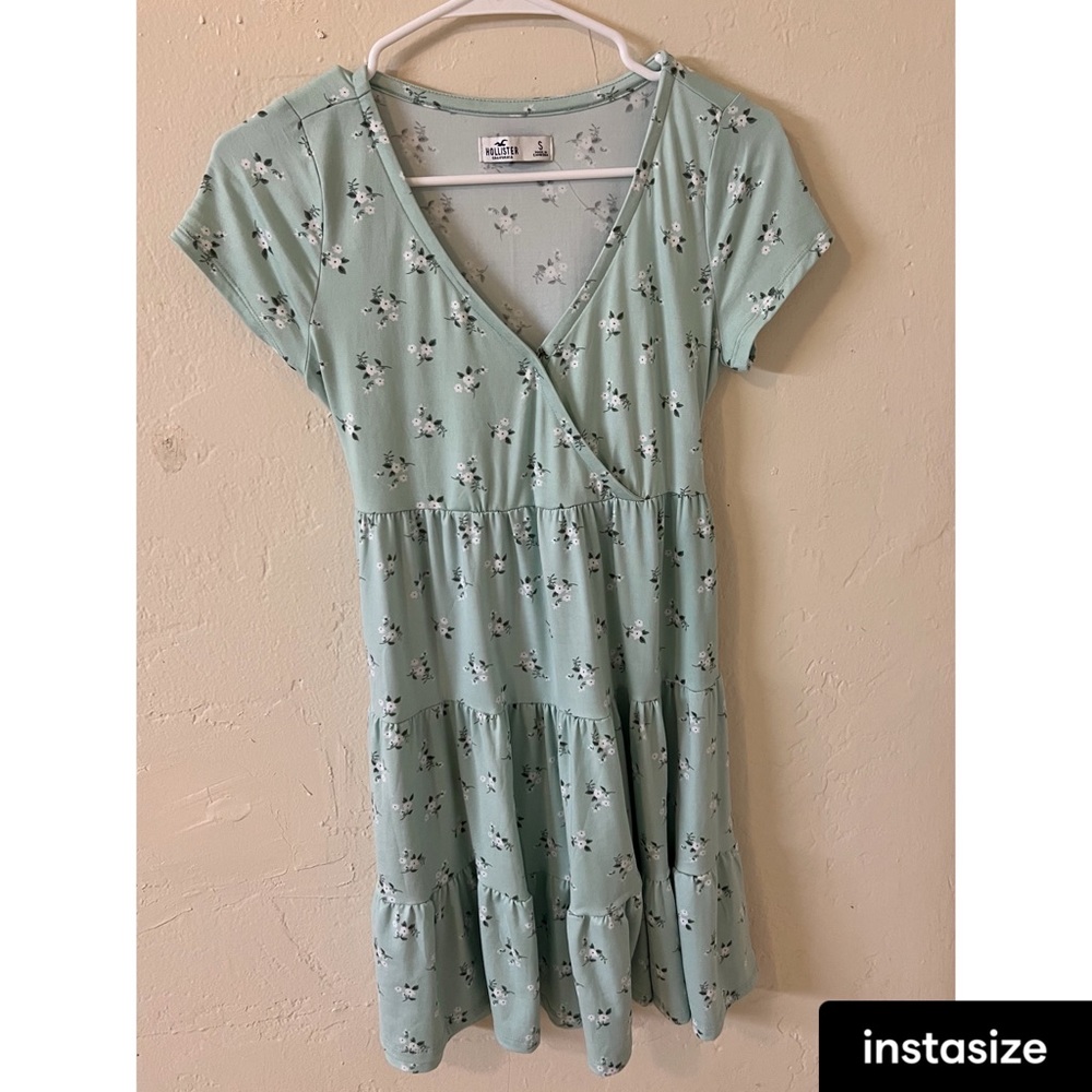 Hollister Mint Green Floral Dress